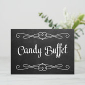 Invitation Panneau de mariage "Candy Buffet" style tableau no (Debout devant)