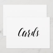 Invitation Panneau de mariage "Cartes" de style calligraphiqu (Devant / Derrière)