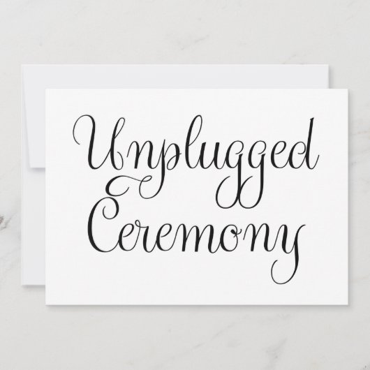Invitation panneau de mariage cérémonie débranchée (Devant)