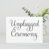 Invitation Panneau de mariage cérémonie sans appareil (Debout devant)