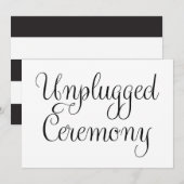 Invitation Panneau de mariage cérémonie sans appareil (Devant / Derrière)