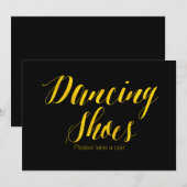 Invitation Panneau de mariage chic "Dancing Shoes" en feuille (Devant / Derrière)