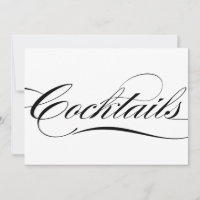 Panneau de mariage cocktails élégant et calligraph