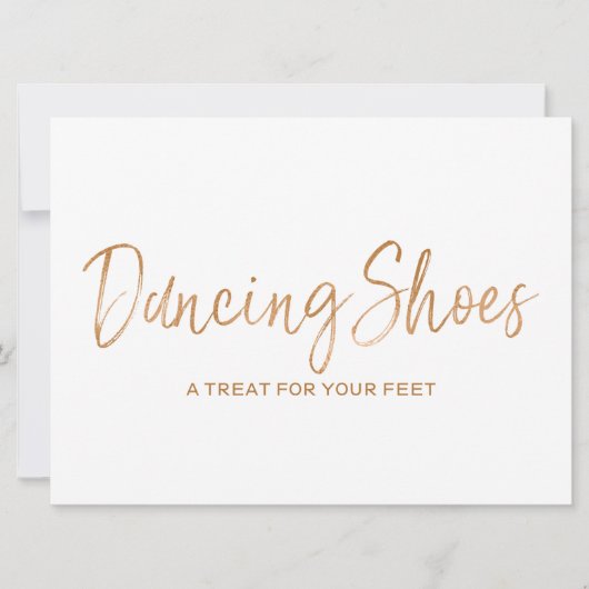 Invitation Panneau de mariage "Dancing Shoes" | Rose dorée él (Devant)