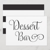 Invitation Panneau de mariage de bar à dessert (Devant / Derrière)