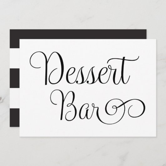 Invitation Panneau de mariage de bar à desserts (Devant / Derrière)