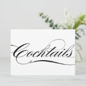 Invitation Panneau de mariage de cocktails de calligraphie él (Debout devant)