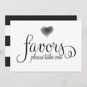 Invitation Panneau de mariage de faveur (Devant / Derrière)