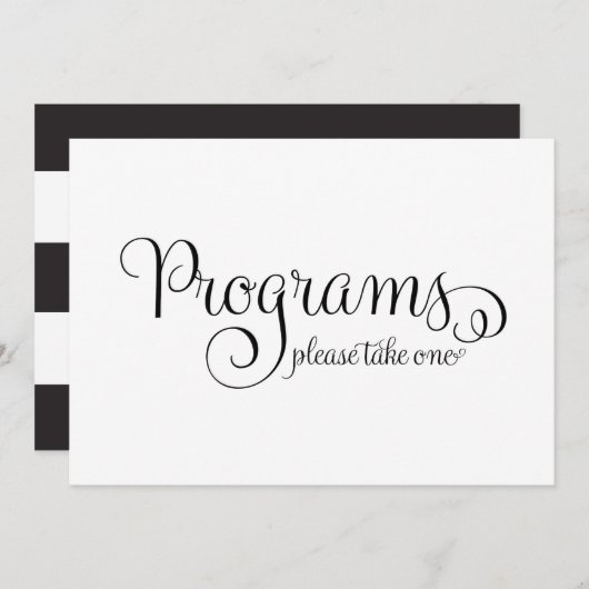 Invitation Panneau de mariage de programme, (Devant / Derrière)