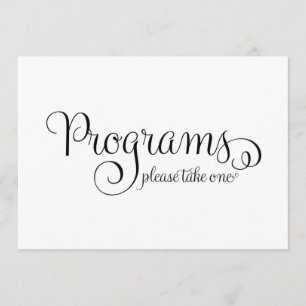 Invitation Panneau de mariage de programme,