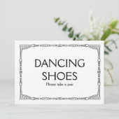 Invitation Panneau de mariage de style Art déco "Dancing Shoe (Debout devant)