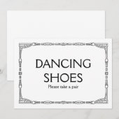 Invitation Panneau de mariage de style Art déco "Dancing Shoe (Devant / Derrière)