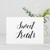 Invitation Panneau de mariage de style calligraphié "Sweet Tr (Debout devant)