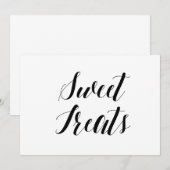 Invitation Panneau de mariage de style calligraphié "Sweet Tr (Devant / Derrière)