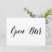 Invitation Panneau de mariage de style calligraphique "Bar ou (Debout devant)