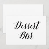 Invitation Panneau de mariage de style calligraphique "Desser (Devant / Derrière)