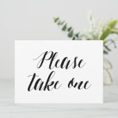 Invitation Panneau de mariage de style calligraphique "Prenez (Debout devant)