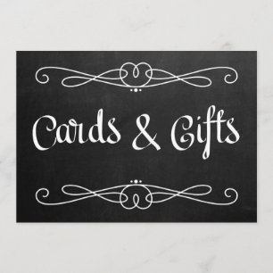 Invitation Panneau de mariage de style tableau noir "Cartes e