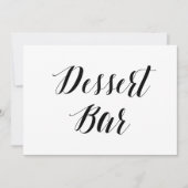 Invitation Panneau de mariage "Dessert Bar" de style calligra (Devant)