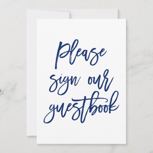 Invitation Panneau de mariage élégant avec lettrage à la main (Devant)