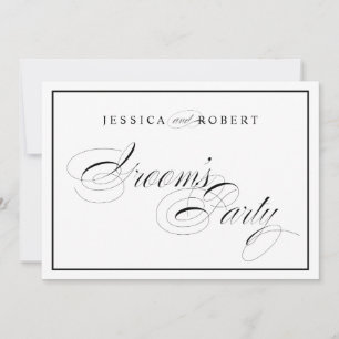 Invitation Panneau de mariage élégant pour la fête du marié a