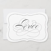Invitation Panneau de mariage élégant pour la mariée avec une (Devant)