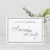 Invitation Panneau de mariage élégant pour l'équipe du marié  (Debout devant)