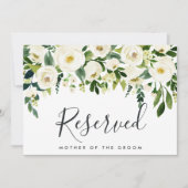 Invitation Panneau de mariage floral en albâtre réservé (Devant)