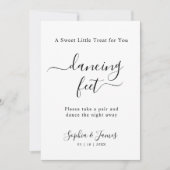 Invitation Panneau de mariage imprimable Pieds de danse minim (Devant)