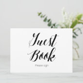 Invitation Panneau de mariage "Livre d'or S'il vous plaît cha (Debout devant)