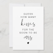 Invitation Panneau de mariage moderne 'Devinez combien de bai (Devant)