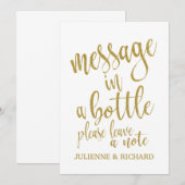 Invitation Panneau de mariage orné de Message dans une boutei (Devant / Derrière)