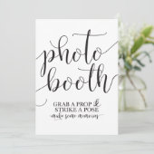 Invitation Panneau de mariage Photobooth - Prenez un accessoi (Debout devant)