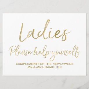 Invitation Panneau de mariage pour dames, servez-vous vous-mê