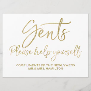 Invitation Panneau de mariage pour hommes, servez-vous vous-m