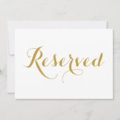 Invitation Panneau de mariage réservé en calligraphie moderne (Devant)