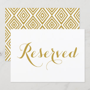 Invitation Panneau de mariage réservé en calligraphie moderne