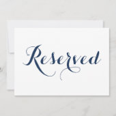 Invitation Panneau de mariage réservé en calligraphie moderne (Devant)