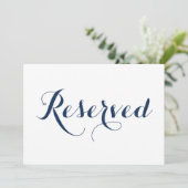 Invitation Panneau de mariage réservé en calligraphie moderne (Debout devant)