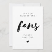 Invitation Panneau de mariage SAMMI Minimal Take A Fan (Devant)