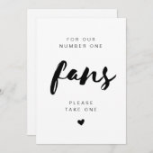 Invitation Panneau de mariage SAMMI Minimal Take A Fan (Devant / Derrière)