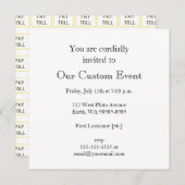 Invitation Panneau de paie (Devant / Derrière)