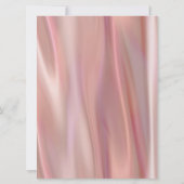 Invitation Panneau de panier de mariage à aspect satin rose (Dos)