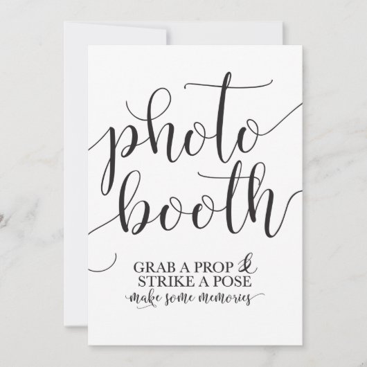Invitation Panneau de Photobooth de Mariage - Prenez un Acces (Devant)