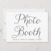 Invitation Panneau de photomaton de mariage à l'écriture déli (Devant)