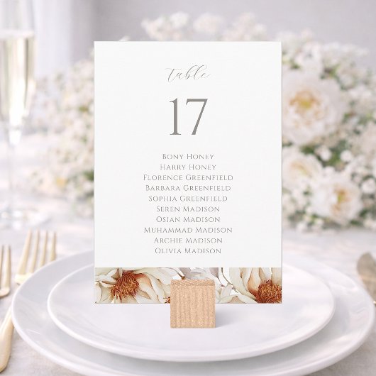 Invitation Panneau de placement élégant pour mariage