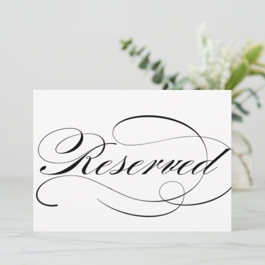 Invitation Panneau de places réservées pour la réception de m (Debout devant)