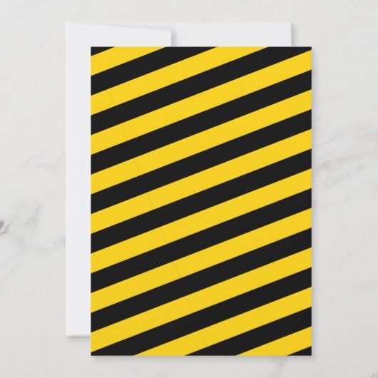 Invitation Panneau de prudence de construction Boy Fête d'ann (Dos)