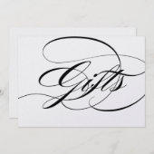 Invitation Panneau de réception de mariage cadeau belle écrit (Devant / Derrière)