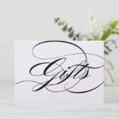 Invitation Panneau de réception de mariage cadeau belle écrit (Debout devant)